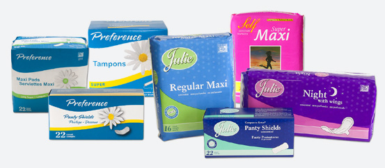 feminine pads brands